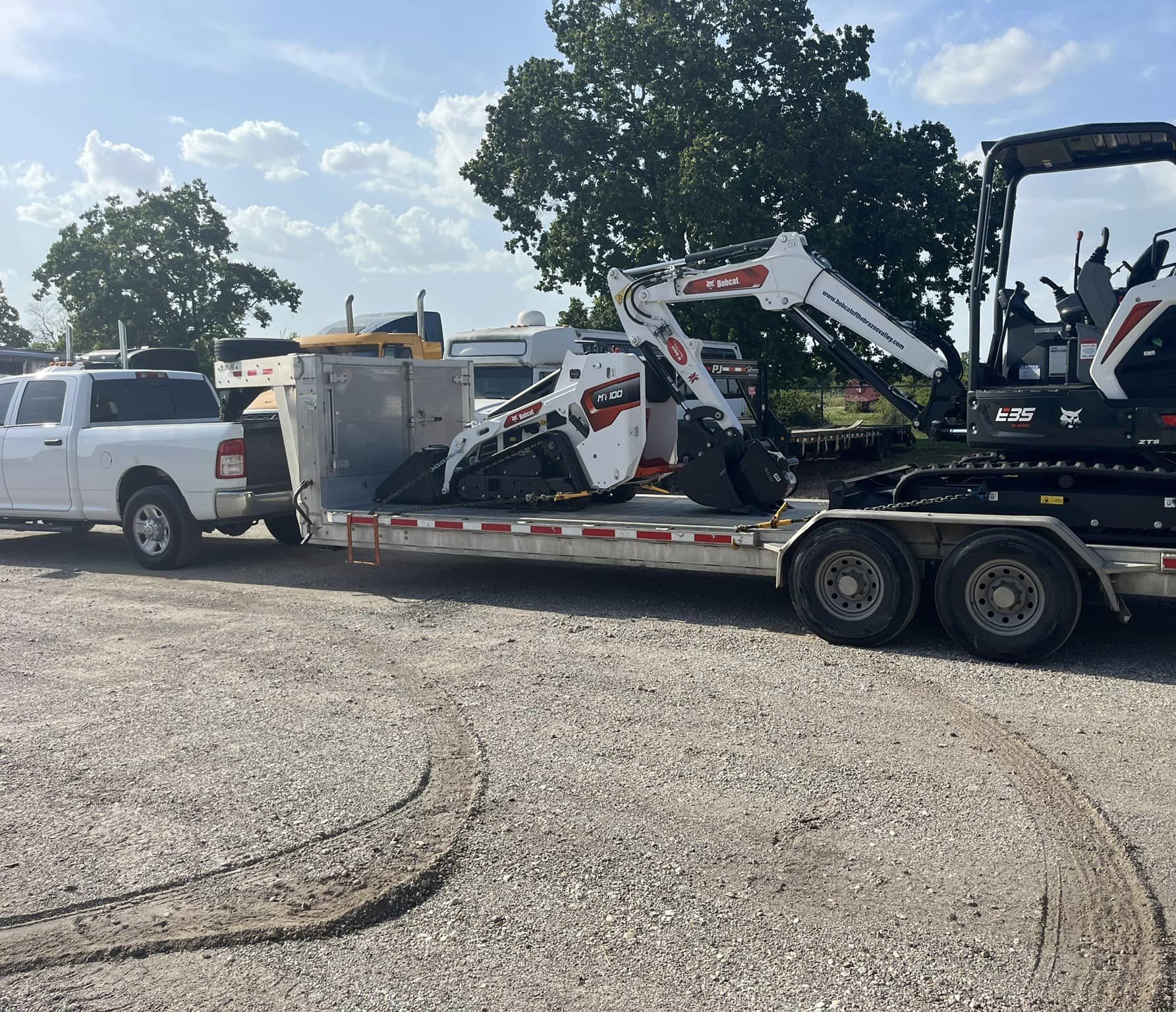 truck pulling a trailer